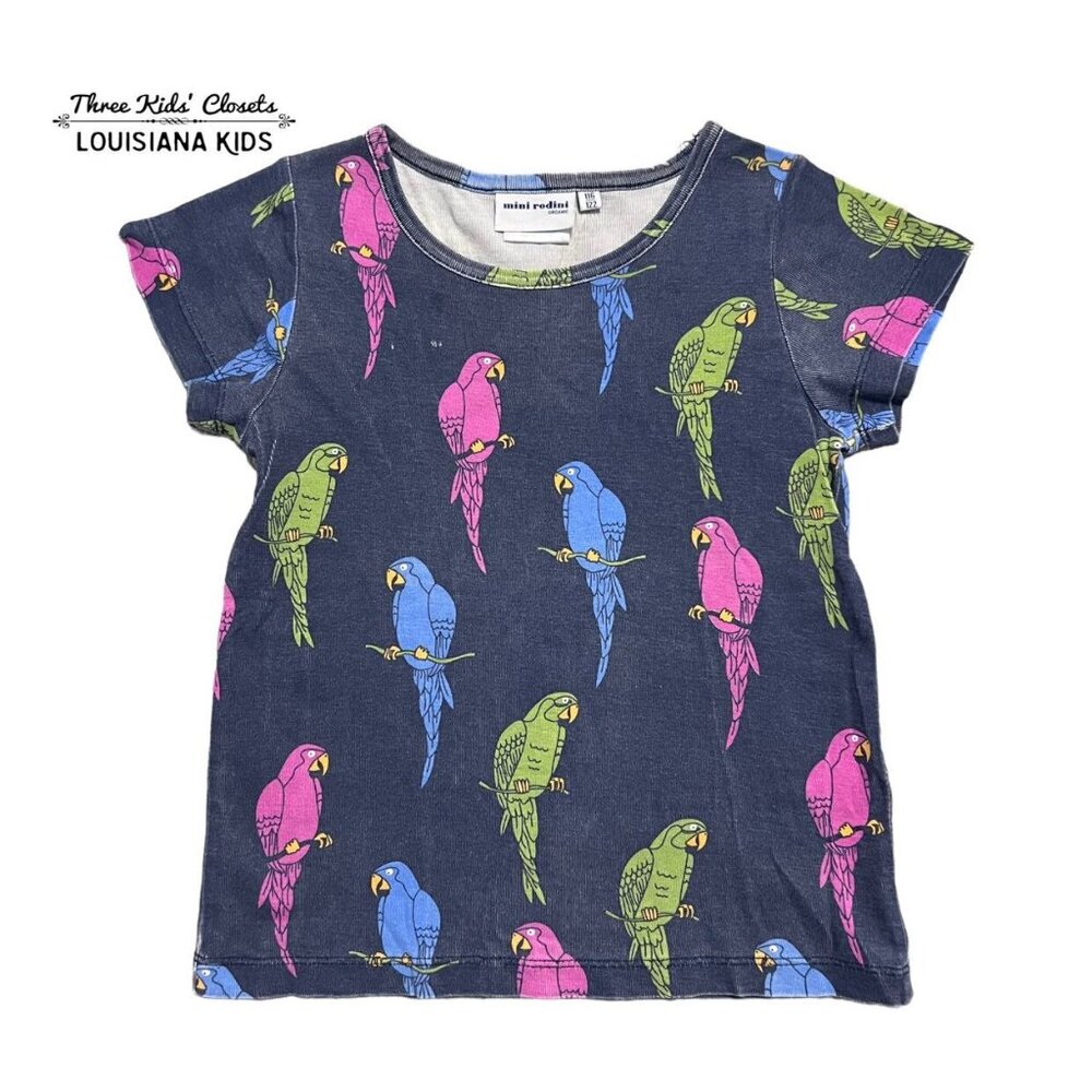 Mini Rodini 116/122 (6-7Y) Macaw Parrot Print Shirt